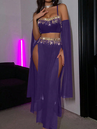 Mesh Tassel Lingerie Set